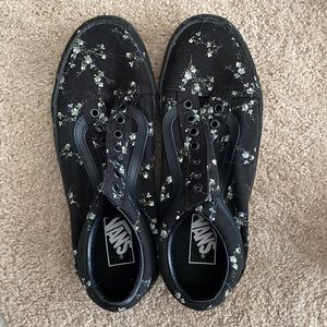 Vans flower shoes